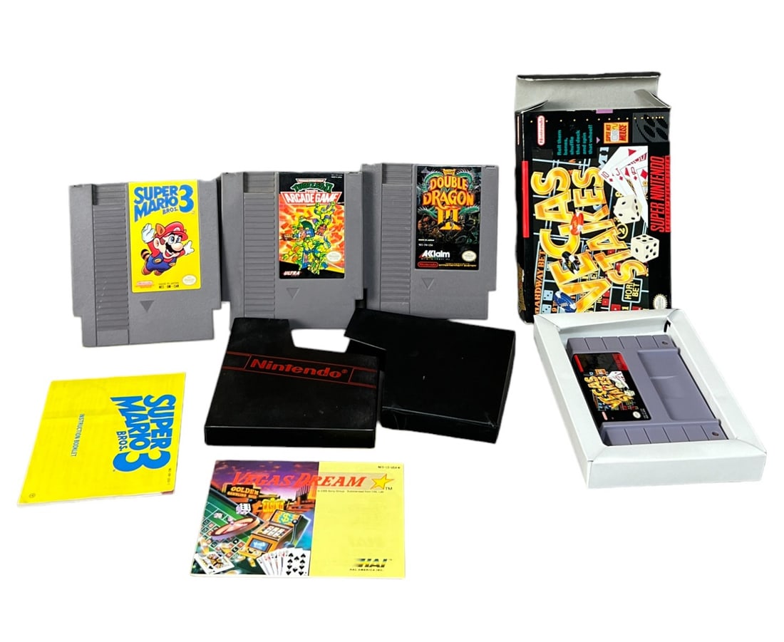 Nintendo NES Vintage Game Collection Lot double Dragon three ninja turtles Mario (1 of 10)