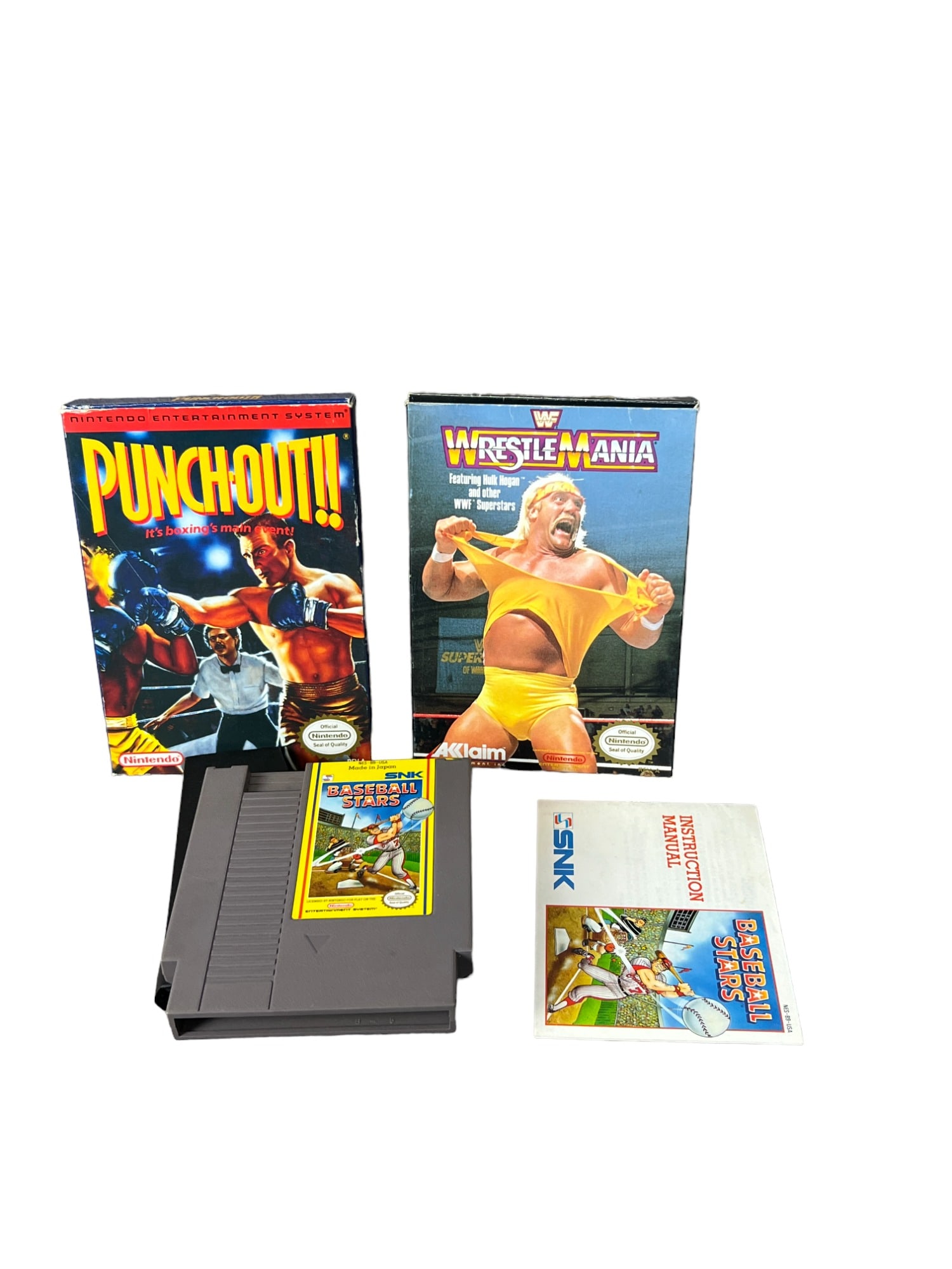 Nintendo NES Vintage Game Collection Lot Wrestlemania WWF punch out (1 of 5)