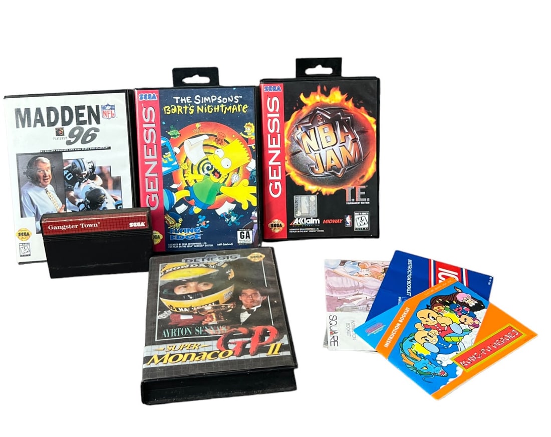 SEGA Vintage Game Collection Lot Simpsons NBA (1 of 10)