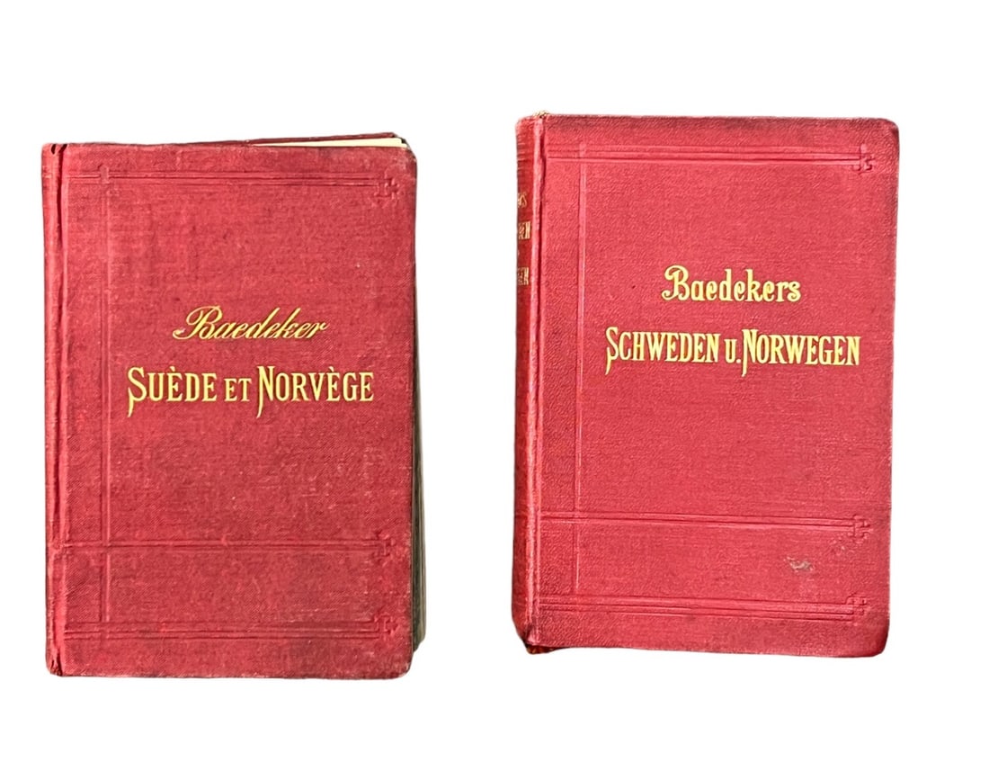 Baedekers Antique Guide Book Collection Lot Sweden Norway (1 of 4)