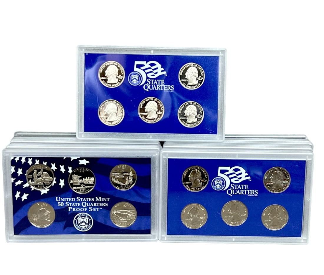 2005 United States mint quarter proof set collection lot 15 sets (1 of 6)