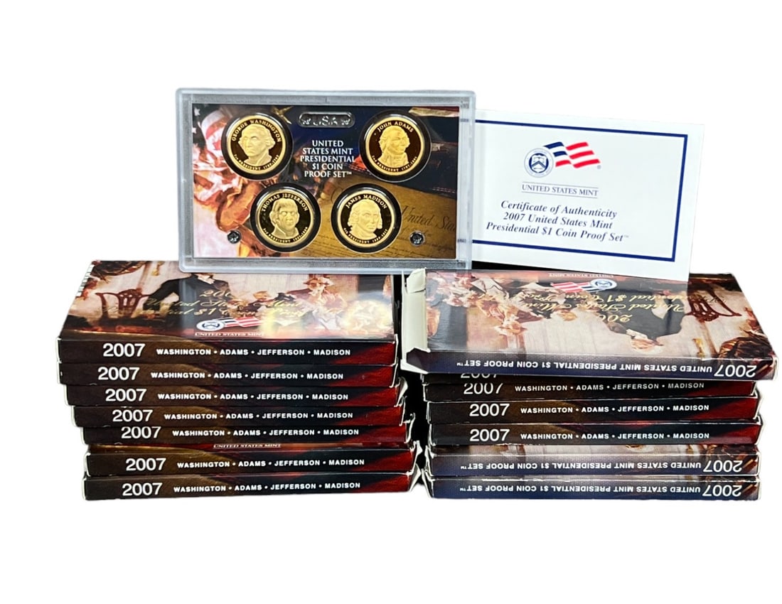 2007 United States mint presidential $1 dollar coin proof set (1 of 5)