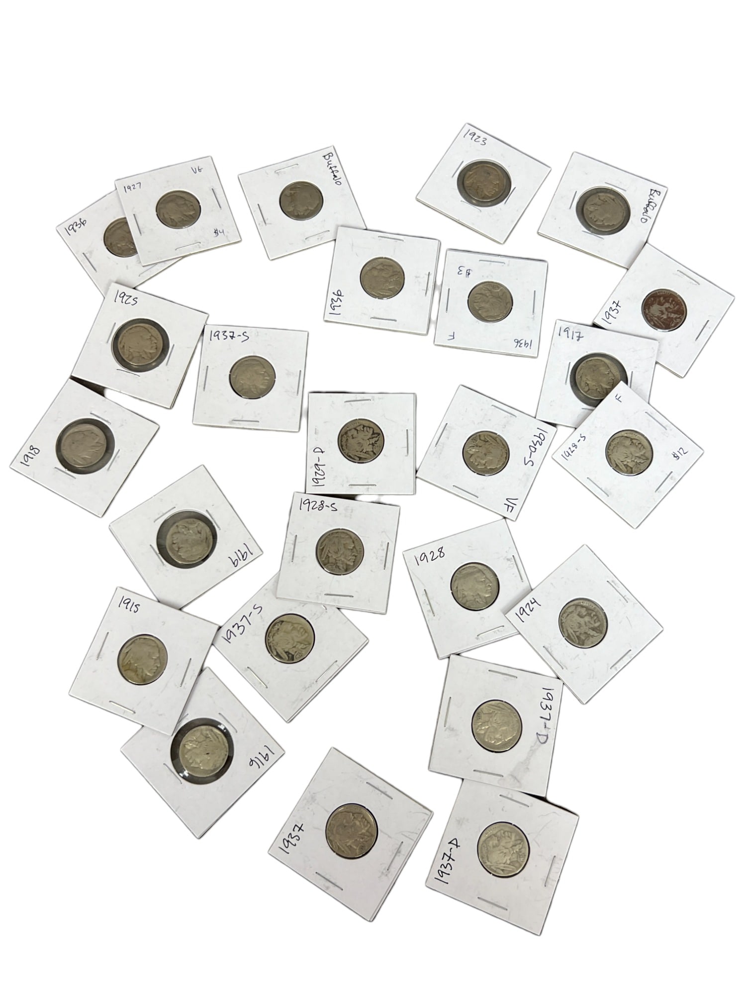 Mixed Date Buffalo Nickel Collection Lot 25 coins (1 of 8)