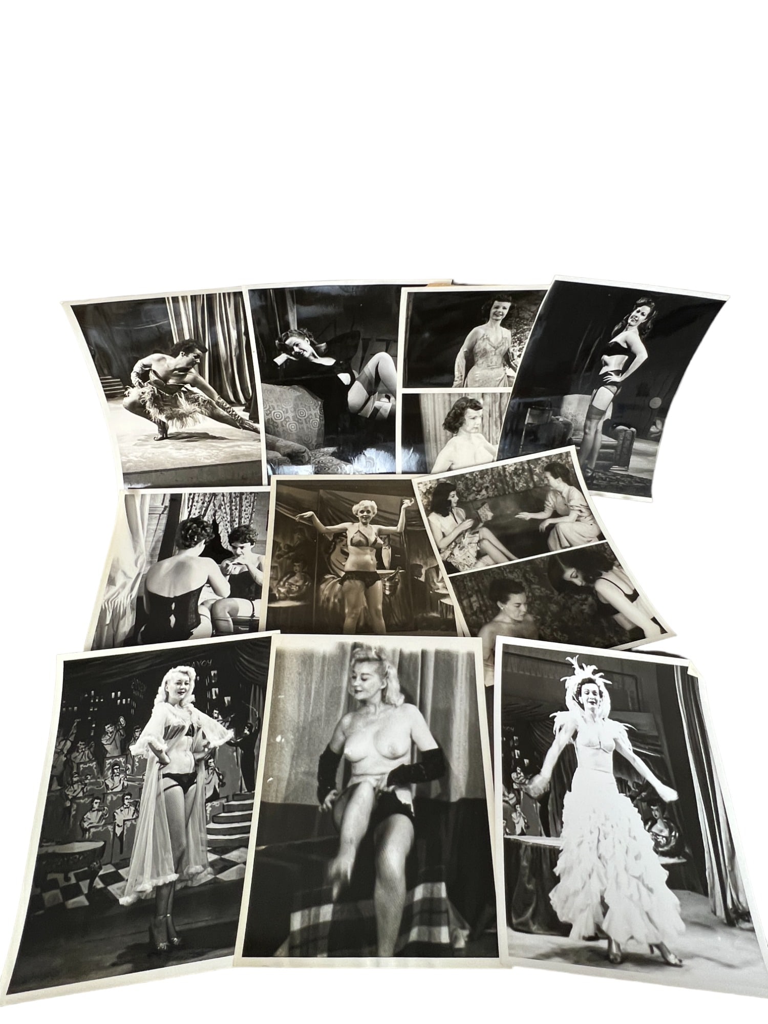 Vintage 1950's Original Burlesque Nude Pin up Model Risque Photo 8x10 Black & White Collection: Vintage 1950's Original Burlesque Nude Pin up Model Risque Photo 8x10 Black & White Collection