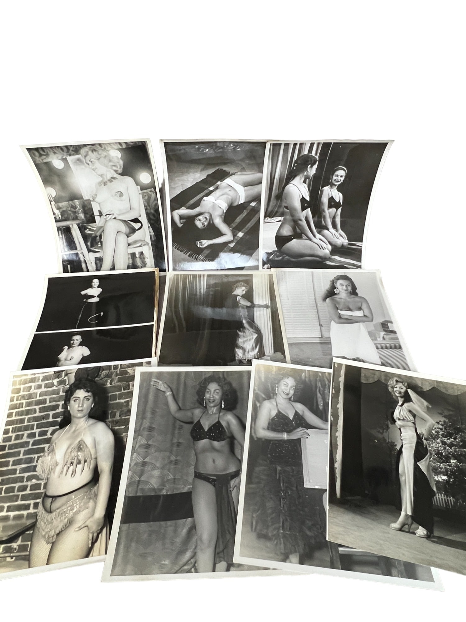 Vintage 1950's Original Burlesque Nude Pin up Model Risque Photo 8x10 Black & White Collection: Vintage 1950's Original Burlesque Nude Pin up Model Risque Photo 8x10 Black & White Collection