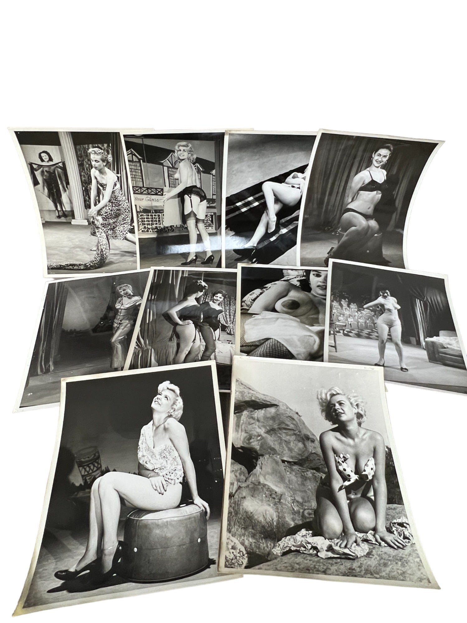 Vintage 1950's Original Burlesque Nude Pin up Model Risque Photo 8x10 Black & White Collection: Vintage 1950's Original Burlesque Nude Pin up Model Risque Photo 8x10 Black & White Collection