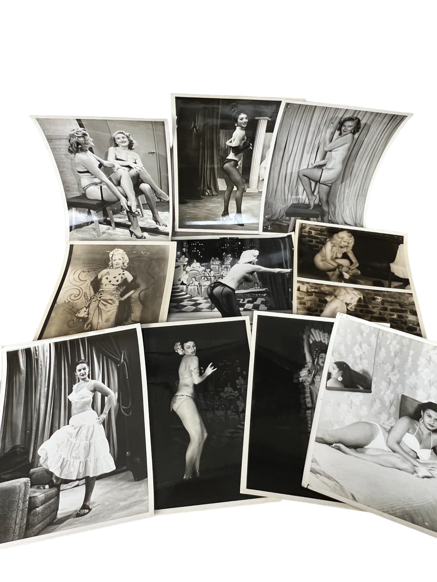 Vintage 1950's Original Burlesque Nude Pin up Model Risque Photo 8x10 Black & White Collection: Vintage 1950's Original Burlesque Nude Pin up Model Risque Photo 8x10 Black & White Collection