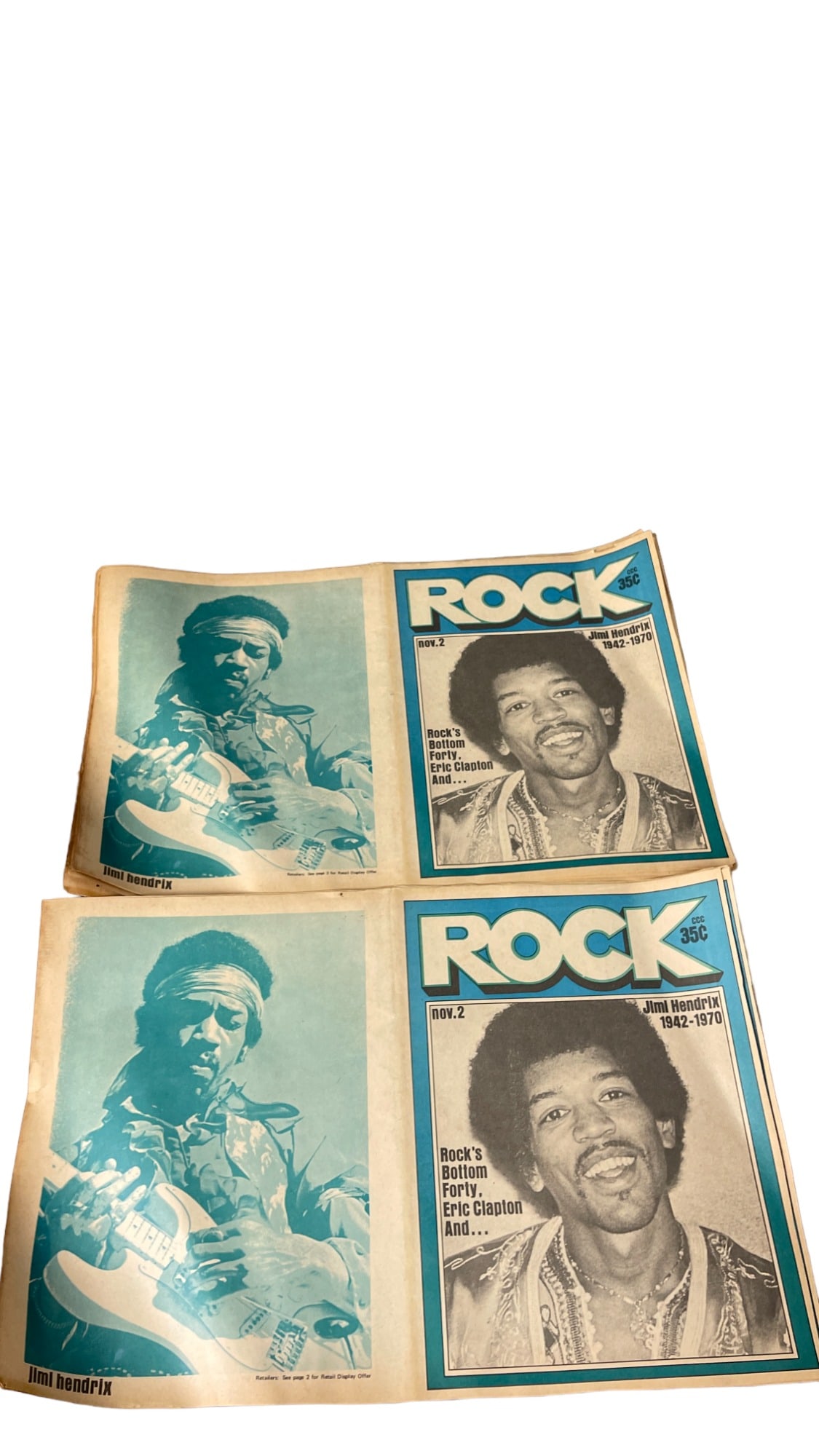 Vintage ROCK Magazine Jimi Hendrix Collection Lot (1 of 7)