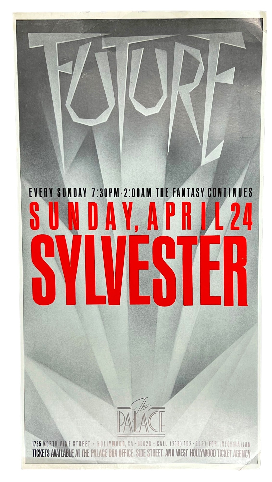 Sylvester James Jr Original Vintage Concert Poster at the Palace Los Angeles California (1 of 5)