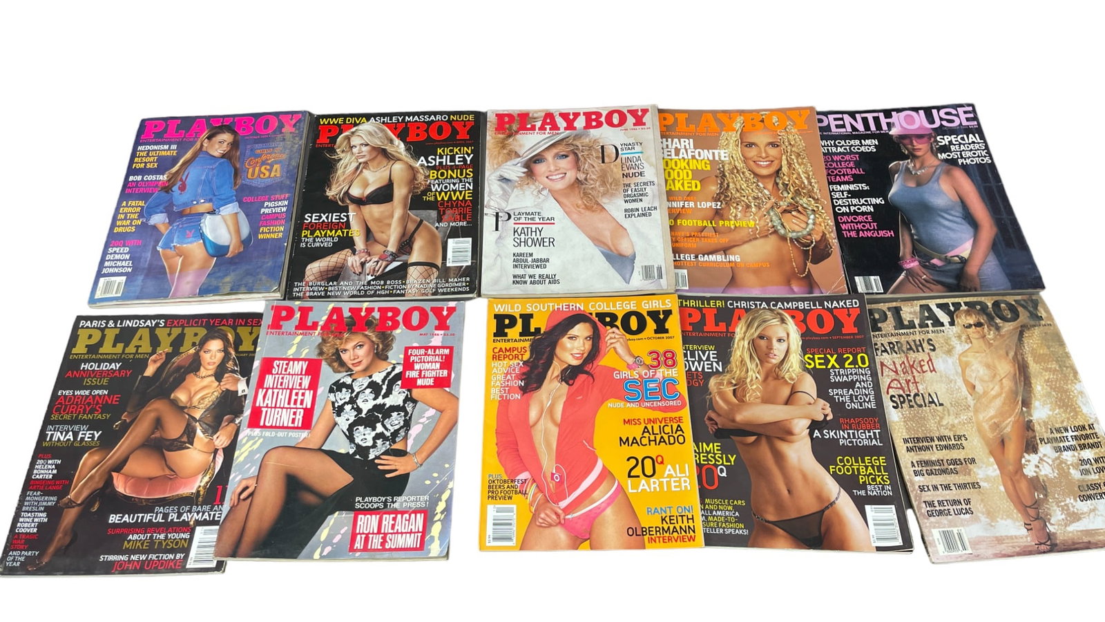 Vintage Playboy and Penthouse Magazine Collection Lot: Vintage Playboy and Penthouse Magazine Collection Lot of 10