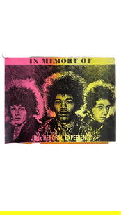 In Memory Of Jimi Hendrix Experiemce Poster: In Memory Of Jimi Hendrix Experiemce Poster - Size 24.5"X19"