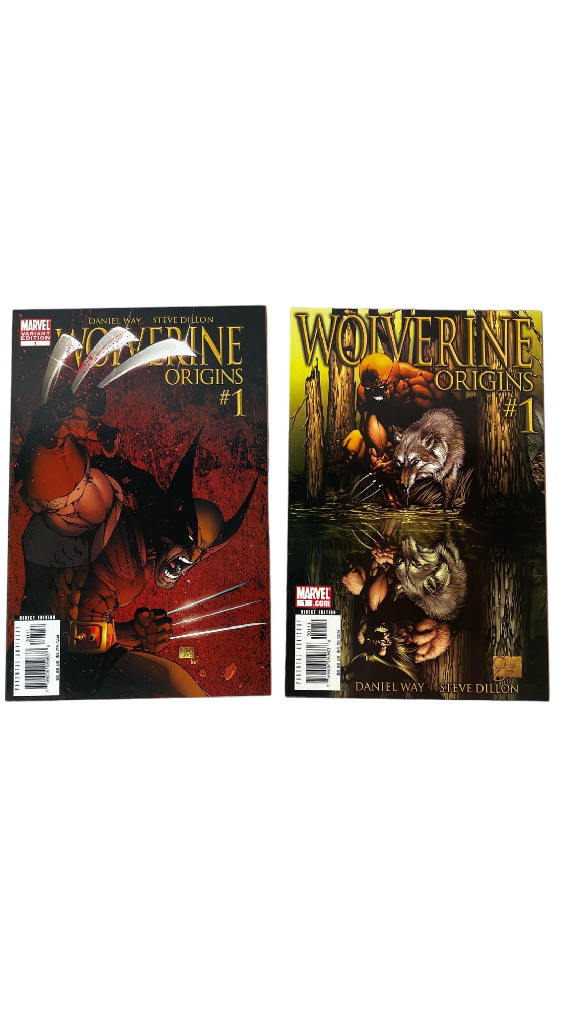 Wolverine Origins #1 and Variant Edition Comic Book Set (1 of 4)