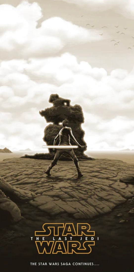 Star Wars the last Jedi  lithograph poster on thick paper numbered 49/100 (1 of 7)