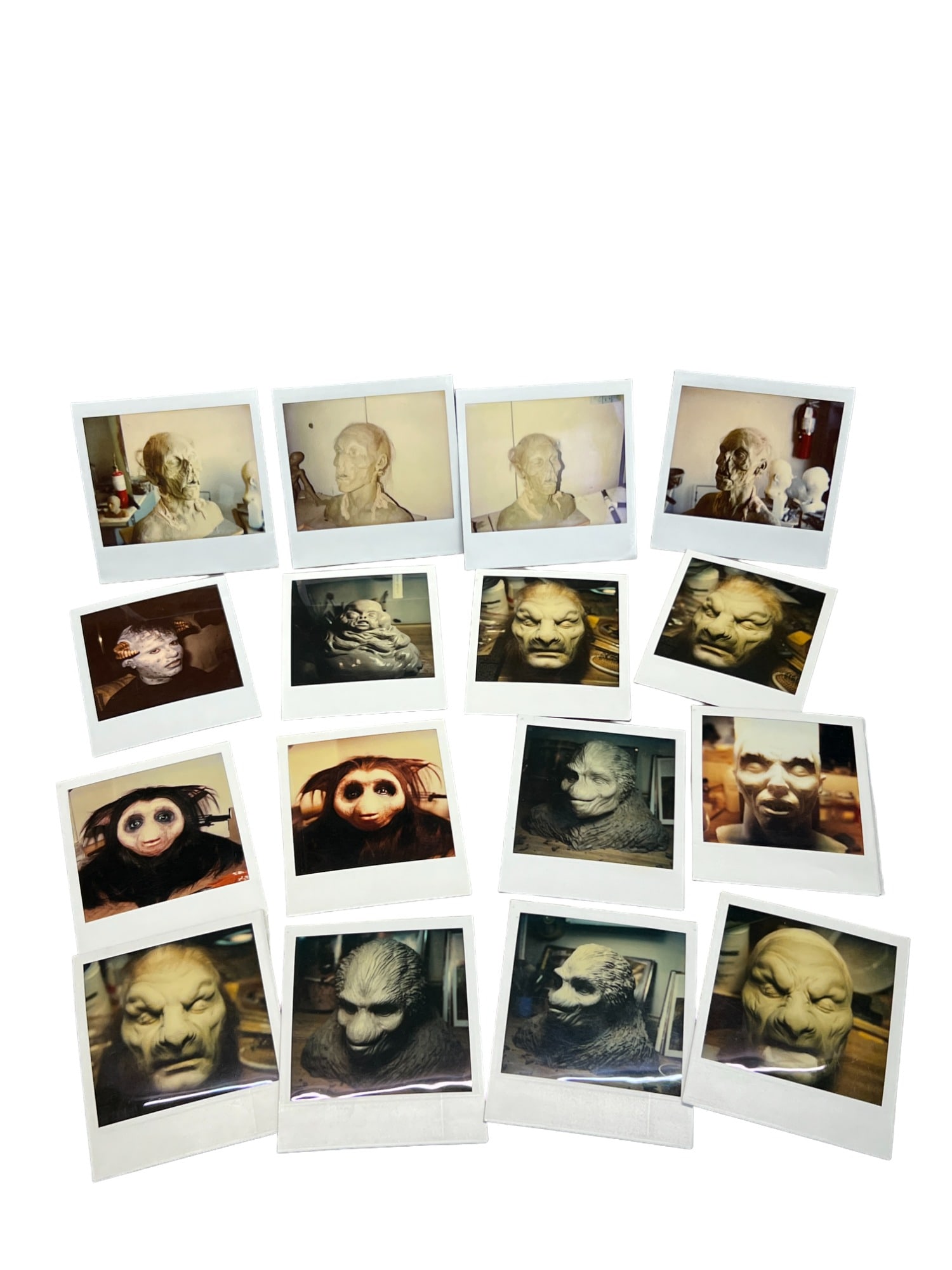 Vintage horror scify movie behind the scenes prop Polaroid photo collection lot: Vintage horror movie behind the scenes prop Polaroid photo collection lot