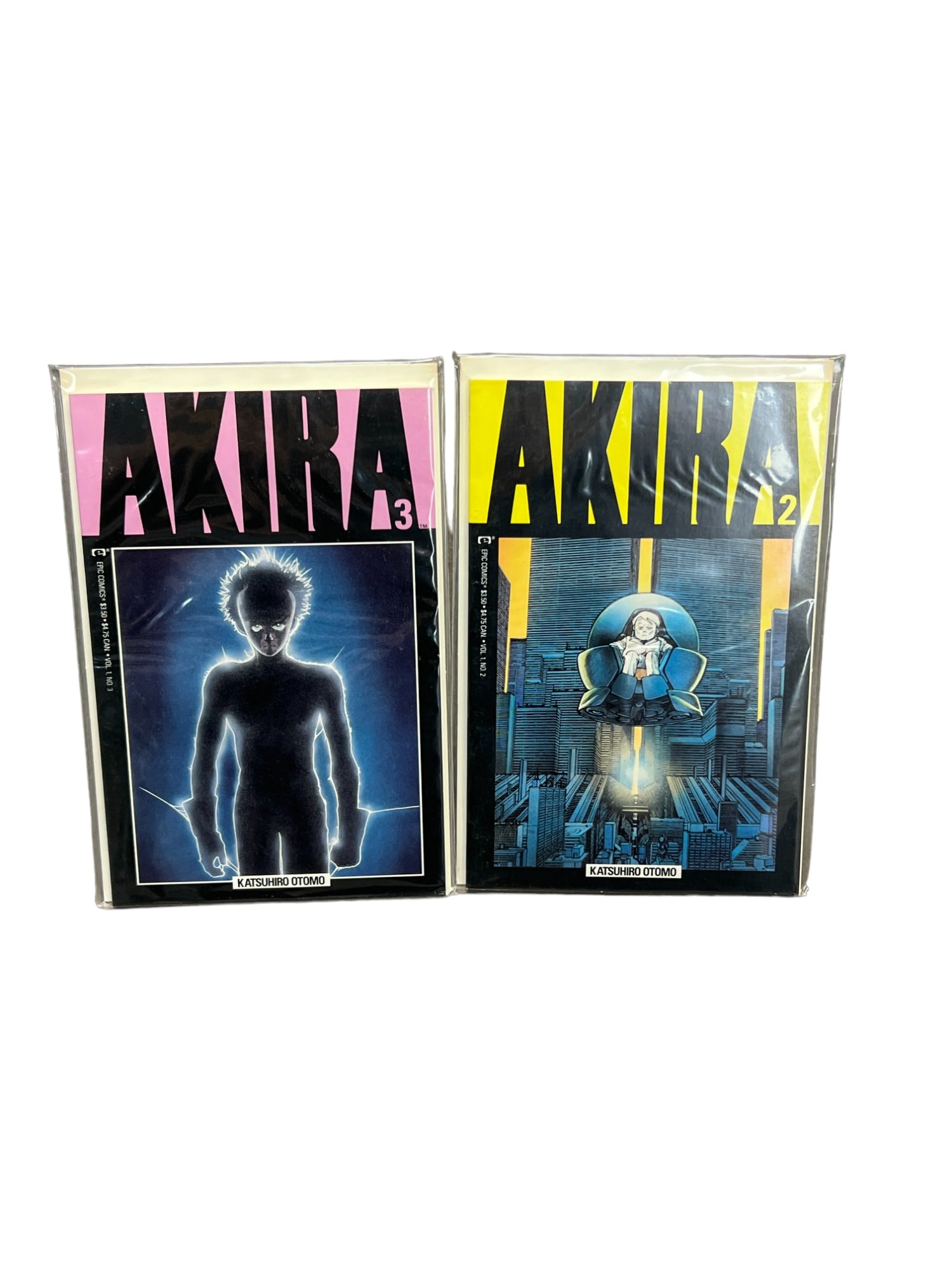 AKIRA # 2 , 3  Epic Comics Vintage Comic Book Collection Lot (1 of 6)