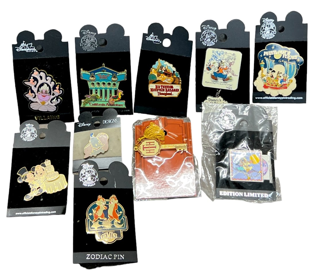 DISNEY DISNEYLAND Vintage Trading Pin Collection Lot Limited Edition LE (1 of 11)