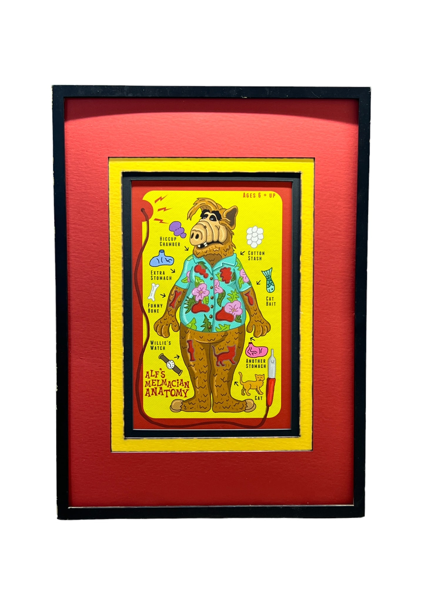 Alf vintage silk screen print rare size including frame 21" x 29": Alf vintage silk screen print rare size including frame 21" x 29"