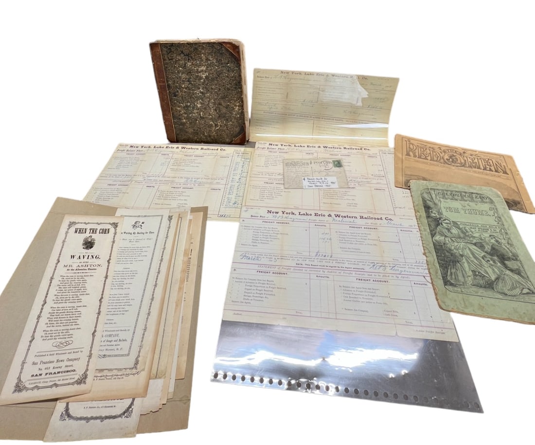 Antique document paper epherma collection lot: Antique document paper epherma collection lot