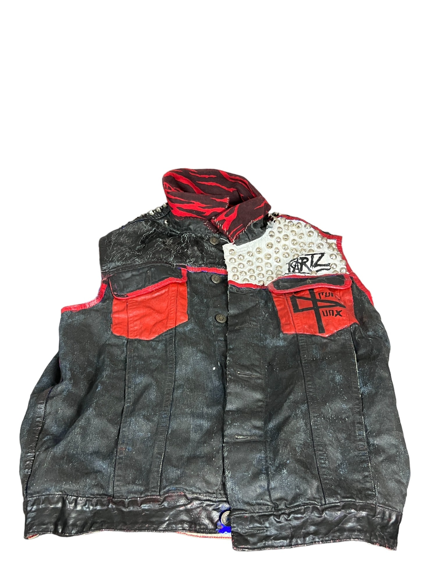 Vintage punk rock band Leftover crack painted jacket: Vintage punk rock band Leftover crack painted jacket