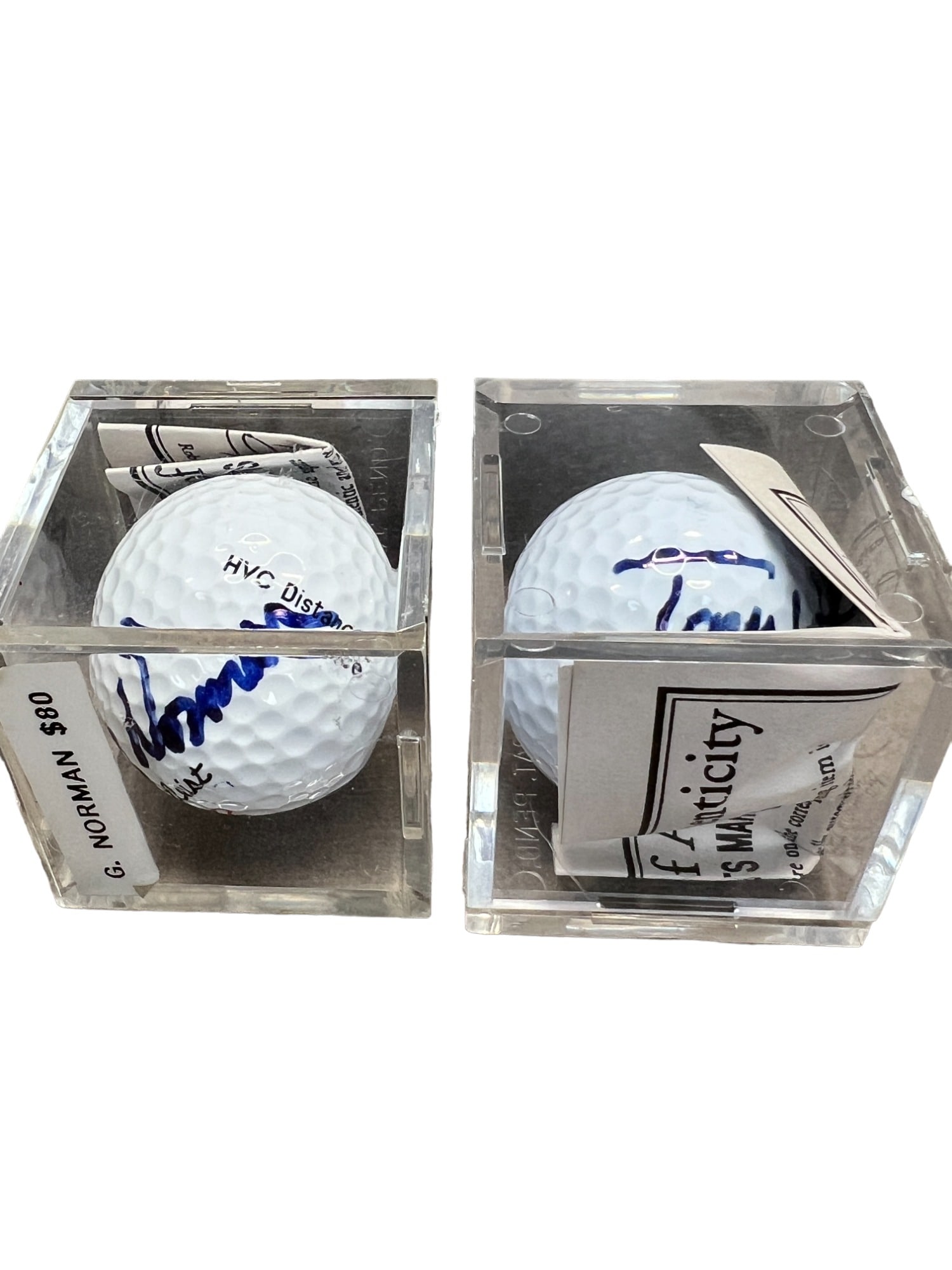 Tony Watson Guy Norman signed golf ball collection lot with COA (1 of 9)