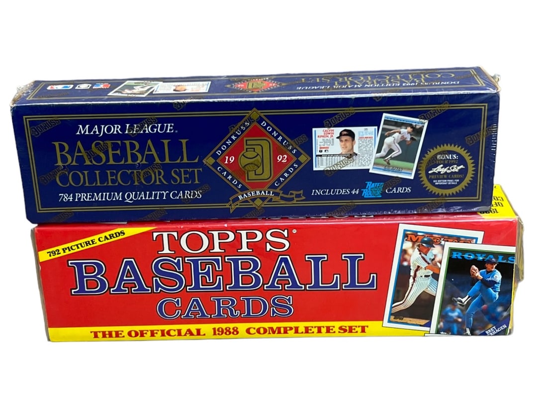 Vintage sealed baseball card 1988 1992 sealed box lot Topps Donruss (1 of 8)