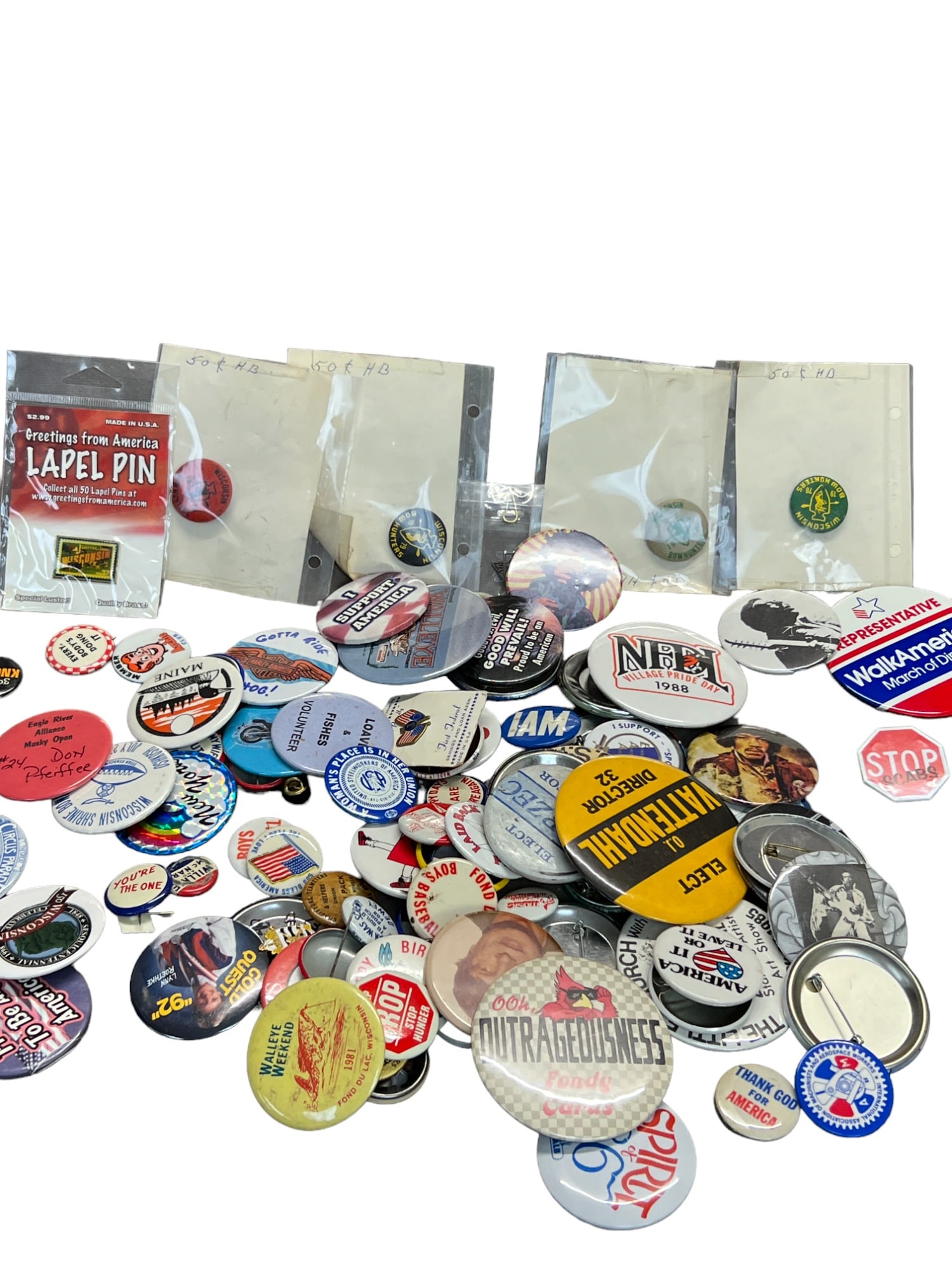 Vintage pin button collection lot Jimi Hendrix and more (1 of 12)