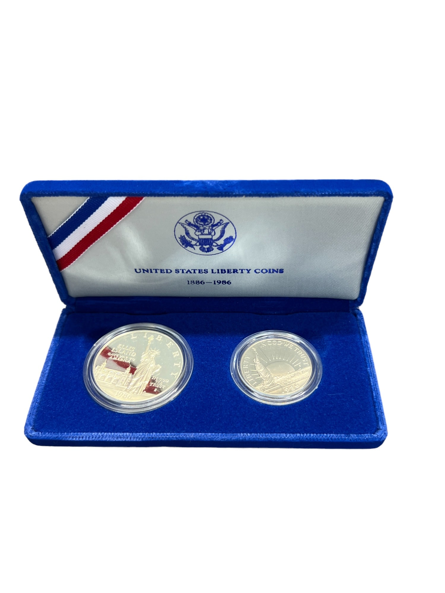 1986 United States US liberty silver dollar coin proof set (1 of 5)