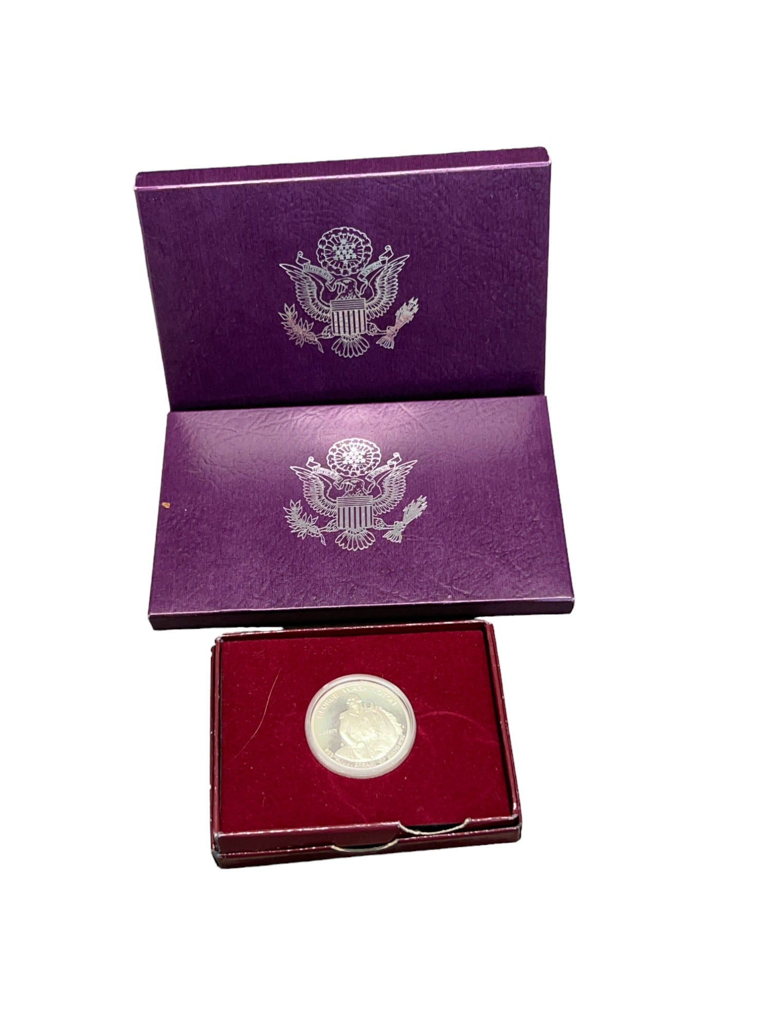 United States proof set 1985 coin lot silver commemorative half dollar (1 of 4)