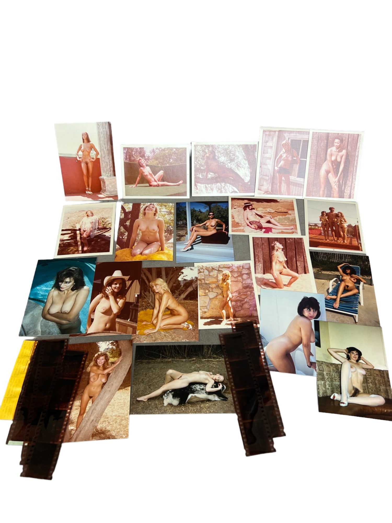 Vintage Pin Up Nude Risque Female Model Photo Photograph & Negative Collection Lot: Vintage Pin Up Nude Risque Female Model Photo Photograph & Negative Collection Lot, each negative has multiple images on it, majority of the images on the negatives are different from the photos.