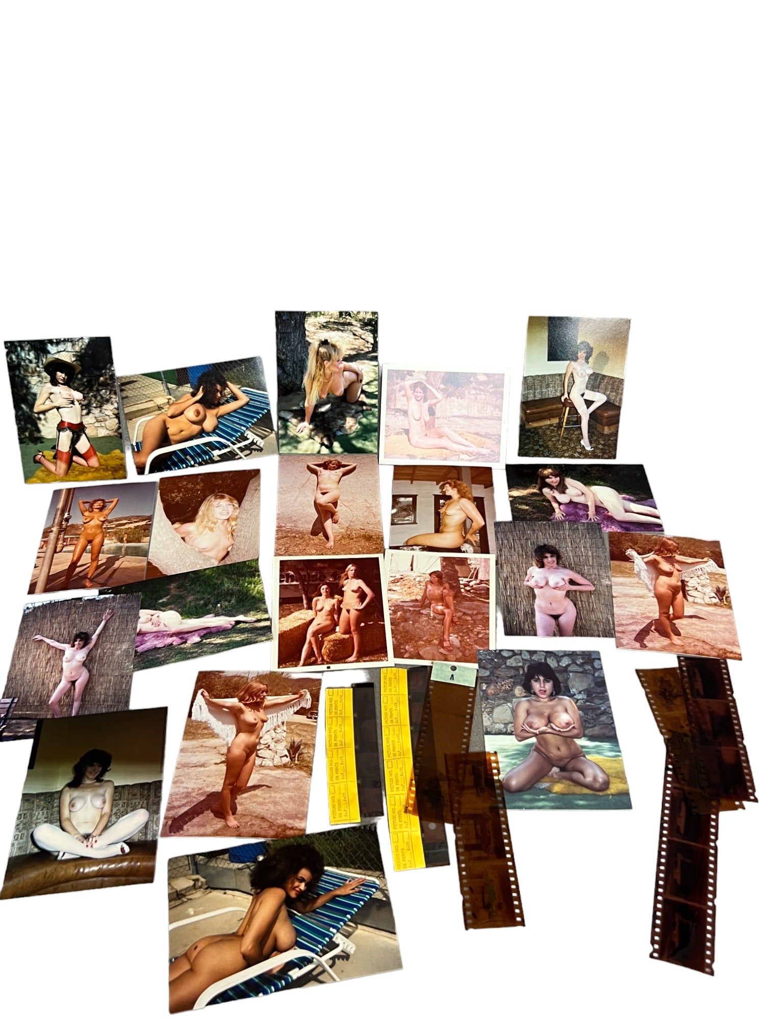 Vintage Pin Up Nude Risque Female Model Photo Photograph & Negative Collection Lot: Vintage Pin Up Nude Risque Female Model Photo Photograph & Negative Collection Lot, each negative has multiple images on it, majority of the images on the negatives are different from the photos.