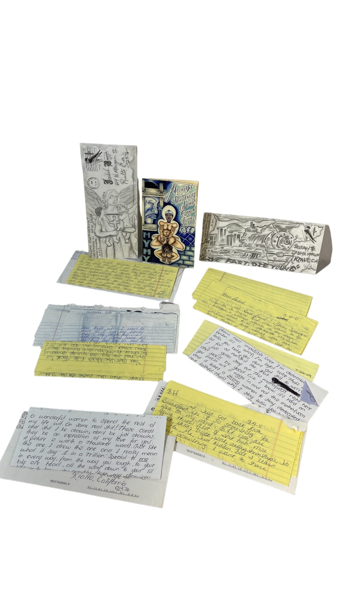 Vintage Prison Art & Letter Collection Lot (1 of 7)