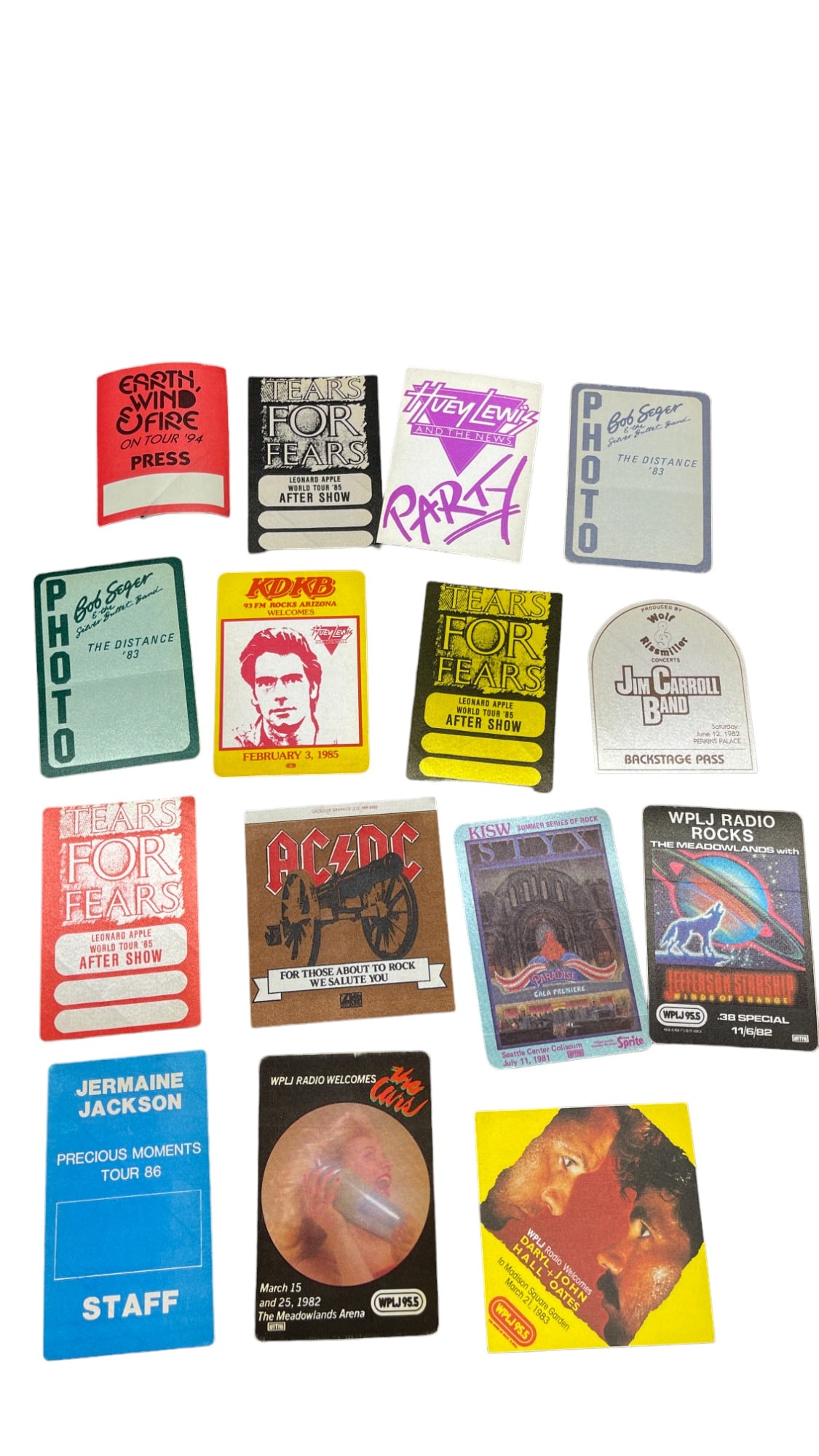 Vintage Original Rock n Roll 1980s-1990s Aftershow and Totto Patches Collection Lot: Vintage Original Rock n Roll 1980s-1990s Aftershow and Totto Patches Collection Lot of 15