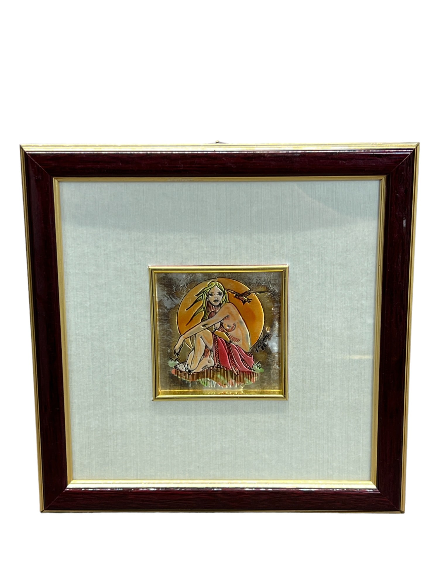 Vintage Italian small 925 silver wall mountable picture Plaque: vintage Italian small 925 silver wall mountable picture Plaque