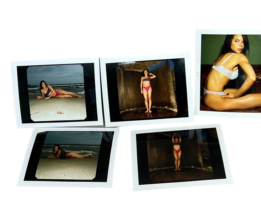 Vintage Polaroid Photo European French English Model Photoshoot Pinup Girl Collection: Vintage Polaroid Photo European French English Model Photoshoot Pinup Girl, the photographer is James Mountford, this collection was recently purchased by the consignor from a storage locker vault sal