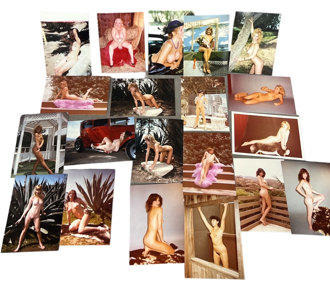 Vintage Pin Up Nude Risque Female Erotic Model Photo Photograph Adult: Vintage Pin Up Nude Female Model Photo Photograph Collection Lot, 20 photo lot, approximate size of each photo is 5" x 3 1/2" we believe these photos are from a nudist colony, some of these images mig