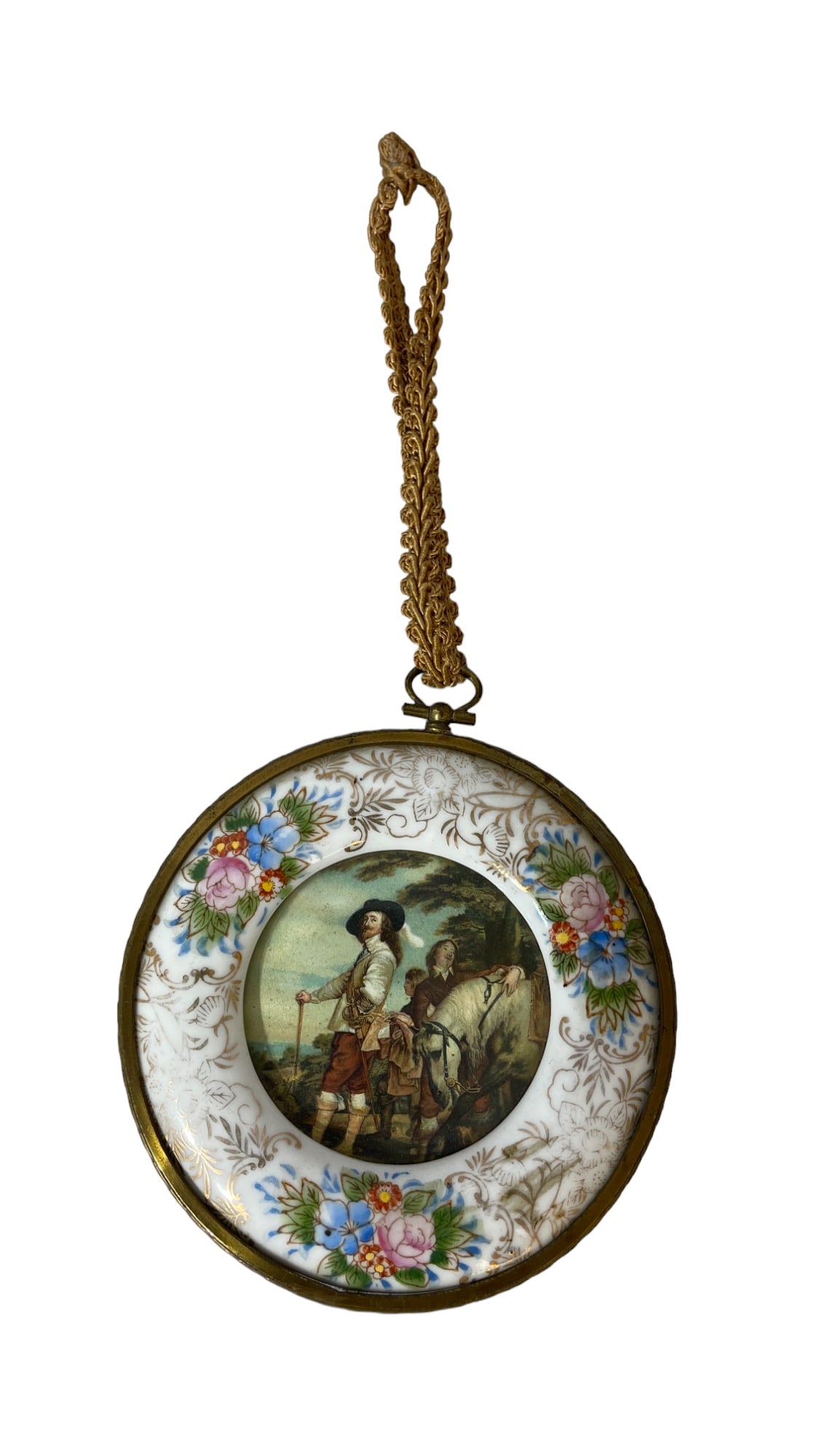 Vintage Enamel Porcelain Locket Wall Decoration: Vintage Enamel Porcelain Locket Wall Decoration