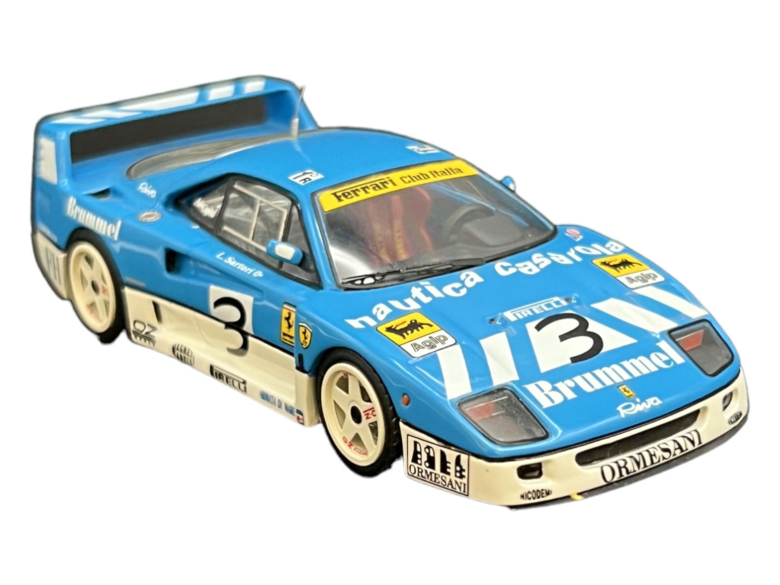Vintage model car 1:43 light blue 3 Ferrari F 40 (1 of 6)