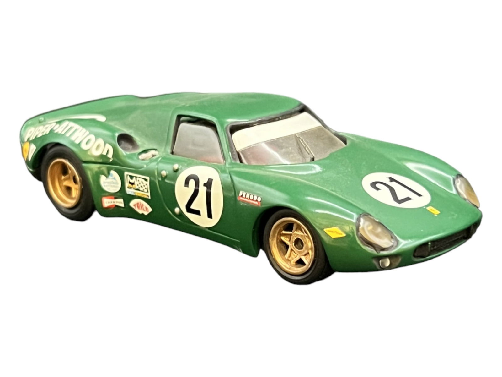 Vintage model car 1:43 Green 21 Ferrari 250 LM MG Firenze (1 of 6)
