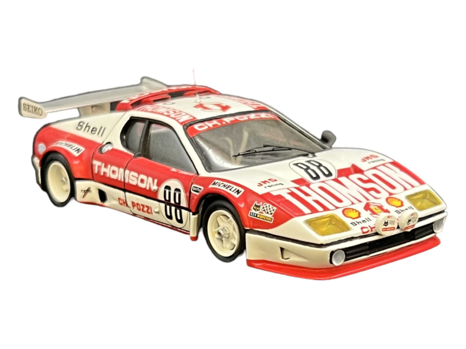 Vintage model car 1:43 White red 88 Ferrari BB 512 AMR (1 of 12)