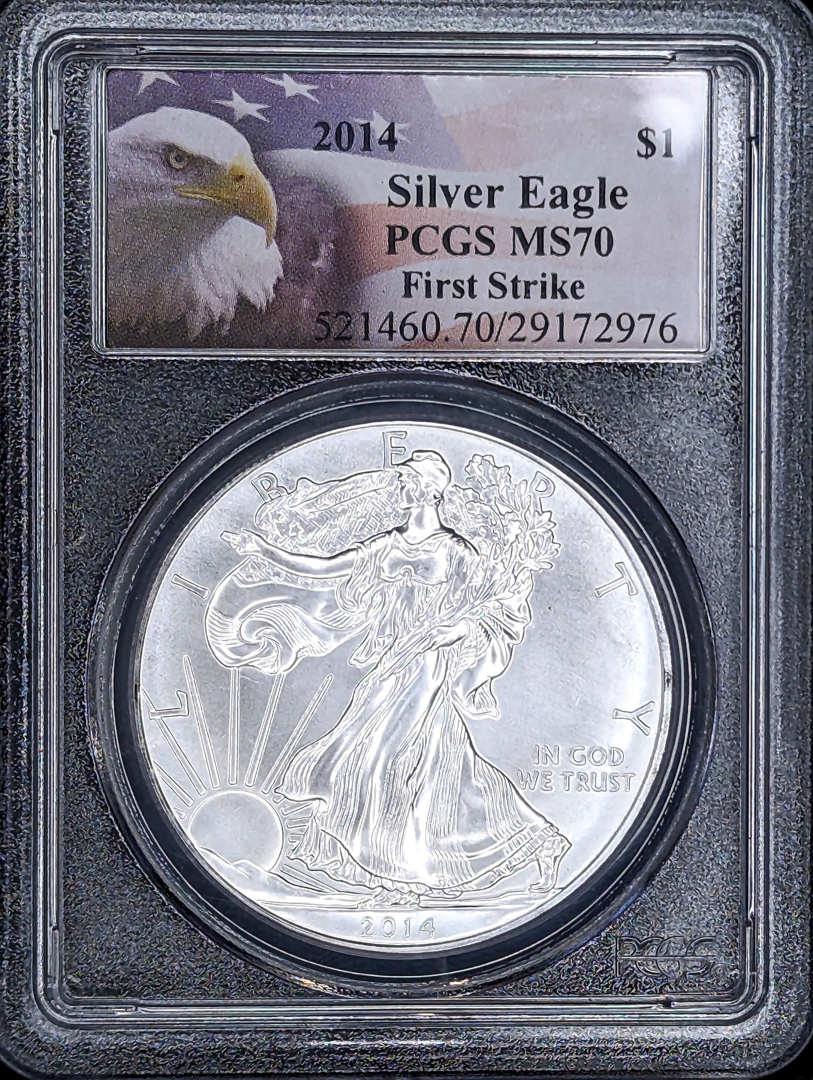 2014 Silver Eagle coin PCGS MS70 (1 of 2)