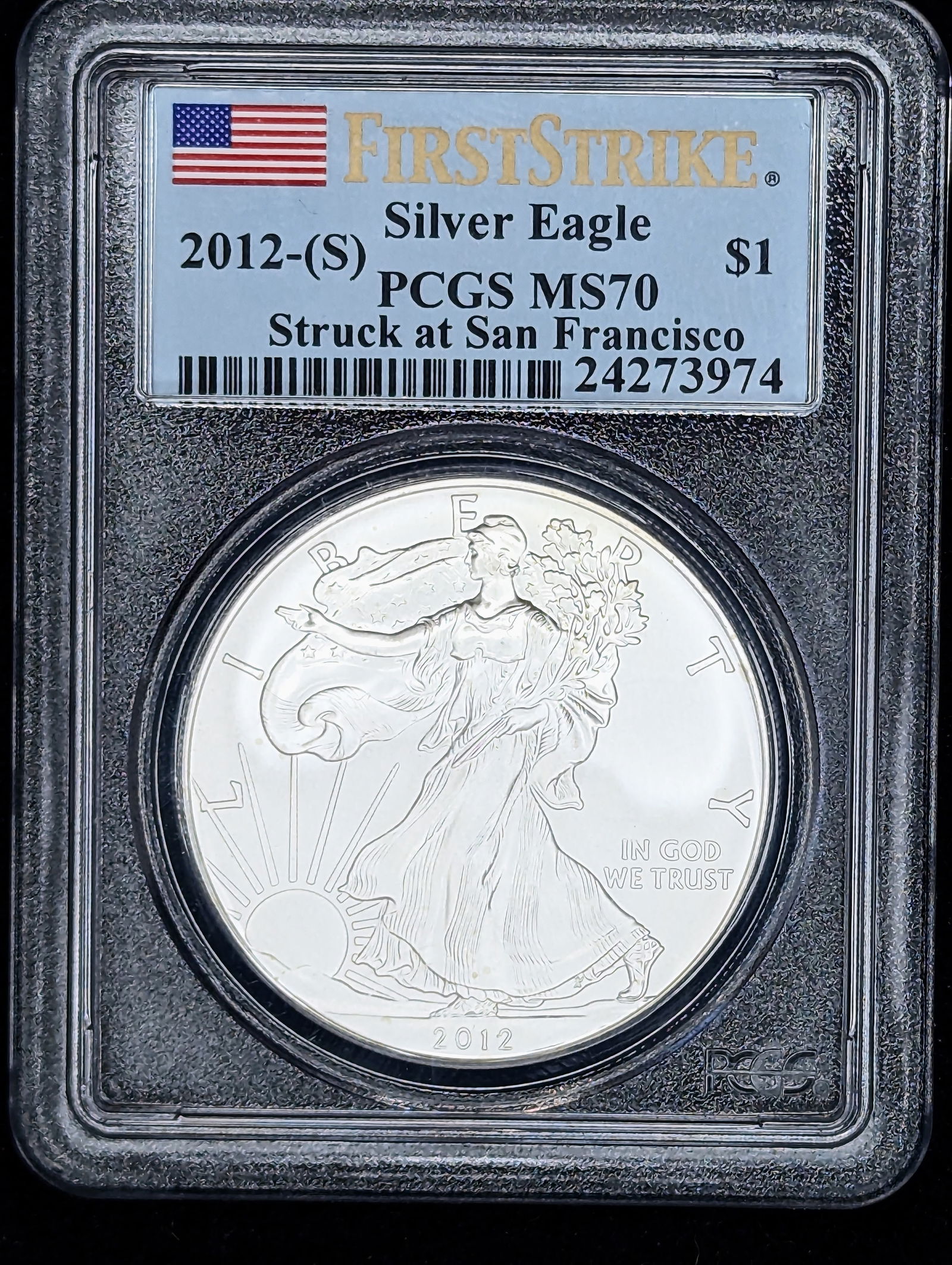 2012-S Silver Eagle Coin PCGS MS70 (1 of 2)