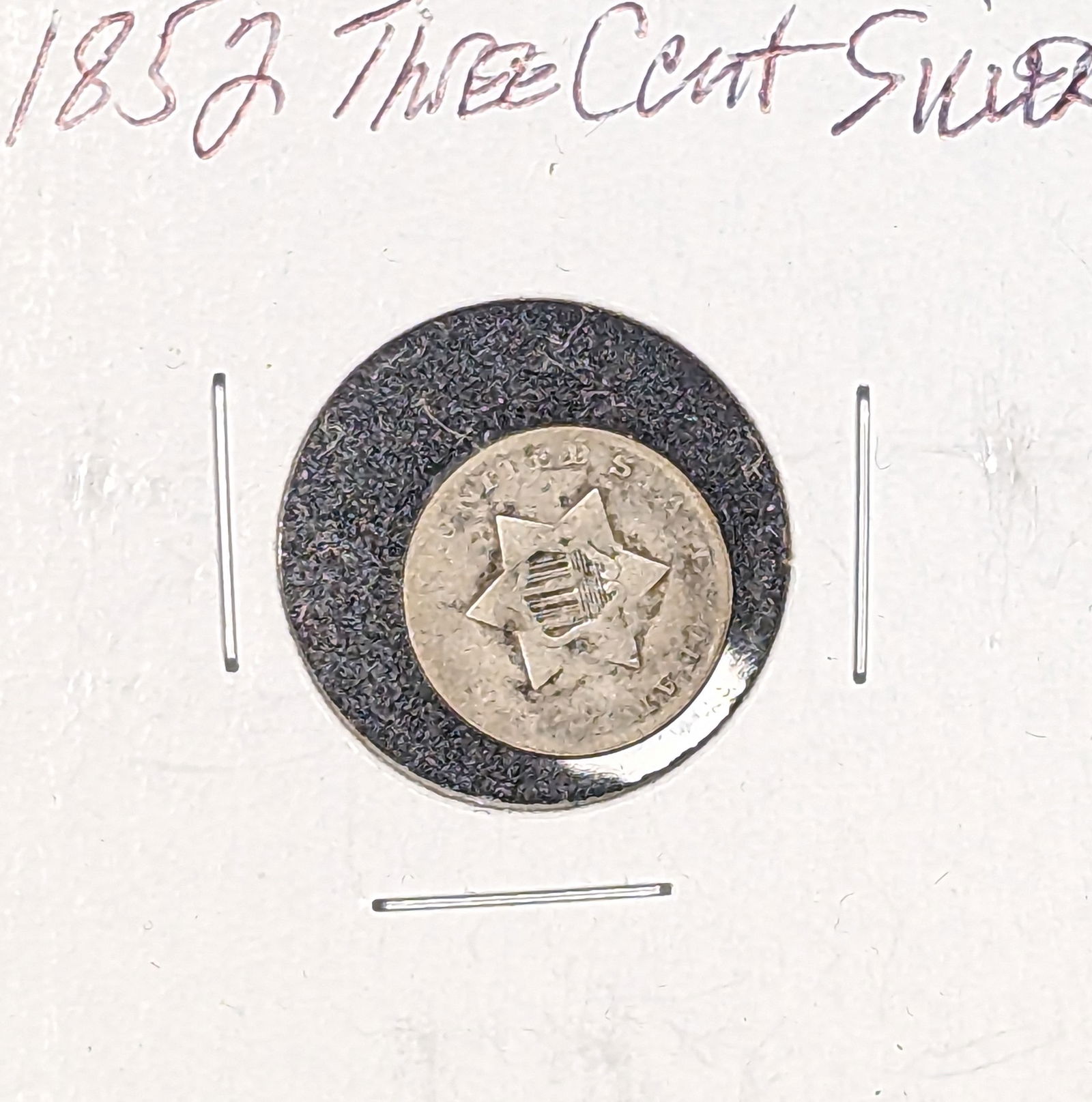 1852 Silver Three Cent Piece coin (1 of 2)