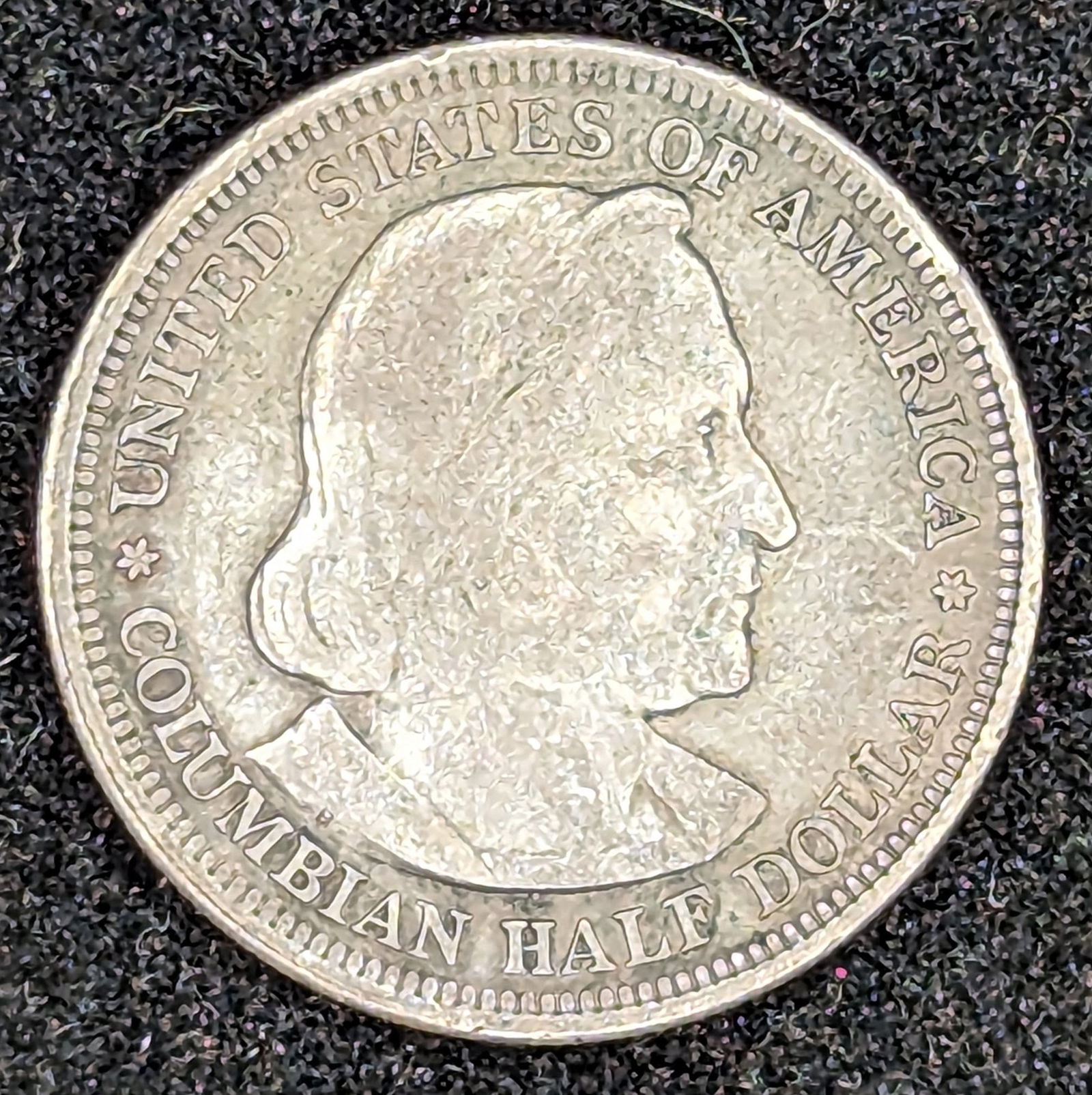 1892 Columbian US Silver Half Dollar coin (1 of 2)