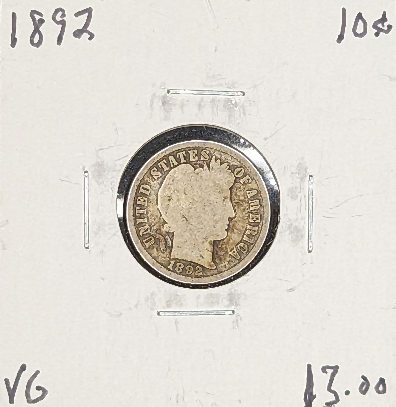1892 Barber Silver Dime coin (1 of 2)