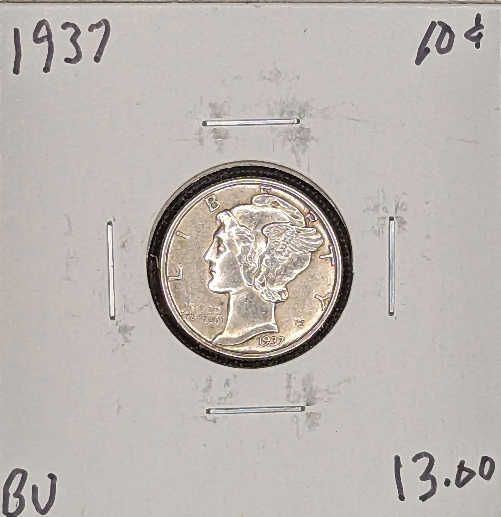 1937 Mercury Silver Dime coin (1 of 2)