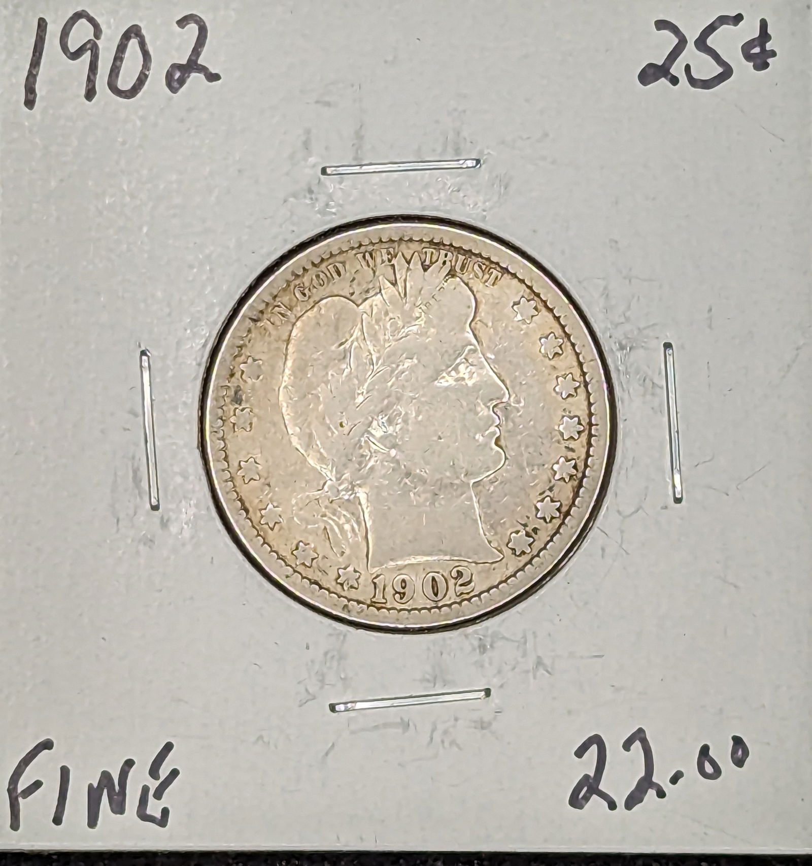 1902 Barber Silver Quarter coin (1 of 2)