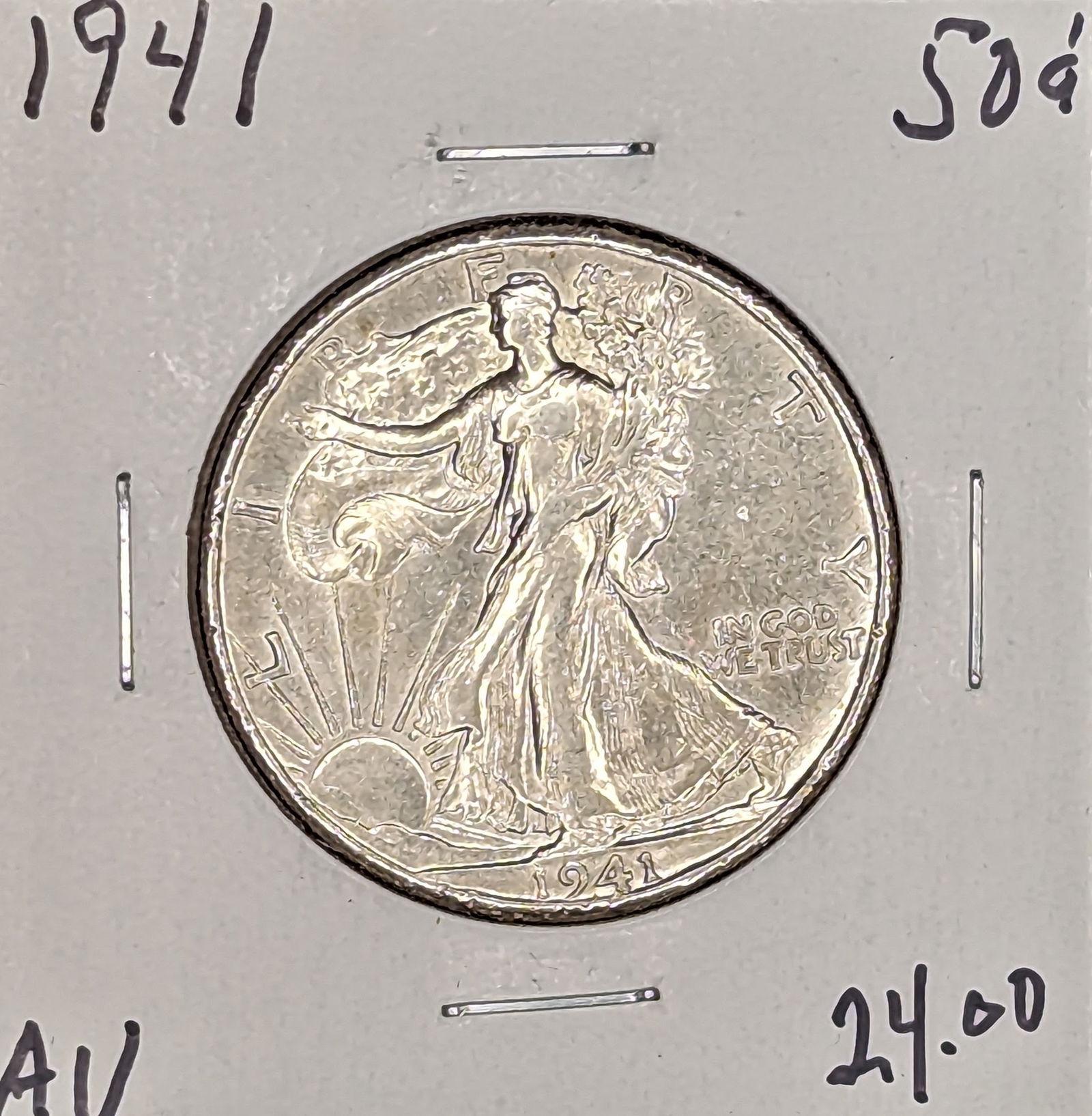 1941 Walking Liberty Silver Half Dollar coin (1 of 2)