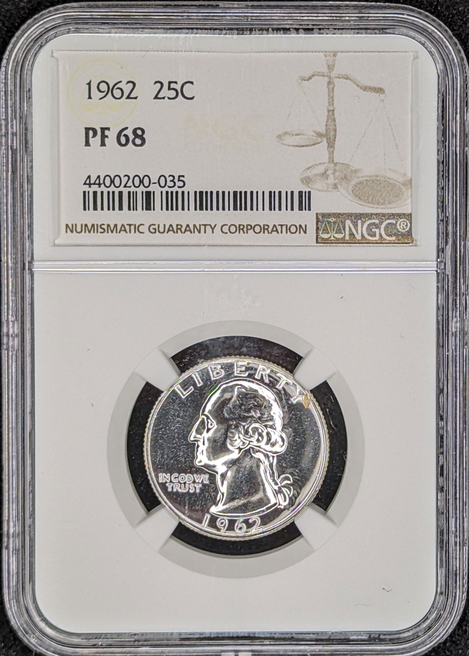 1962 Washington Silver Quarter coi NGC PF68 (1 of 2)