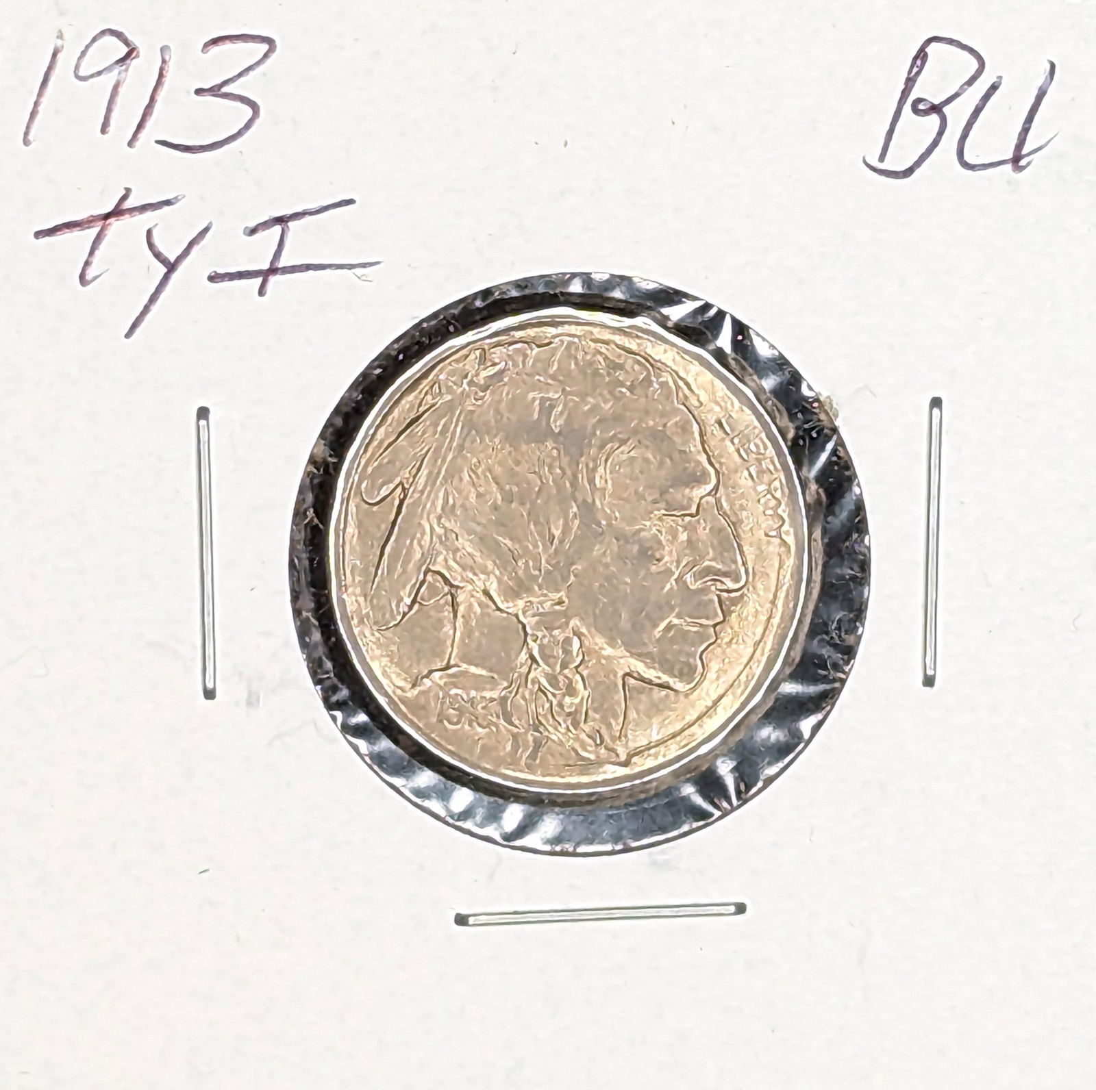 1913 Type 1 Buffalo Nickel coin (1 of 2)