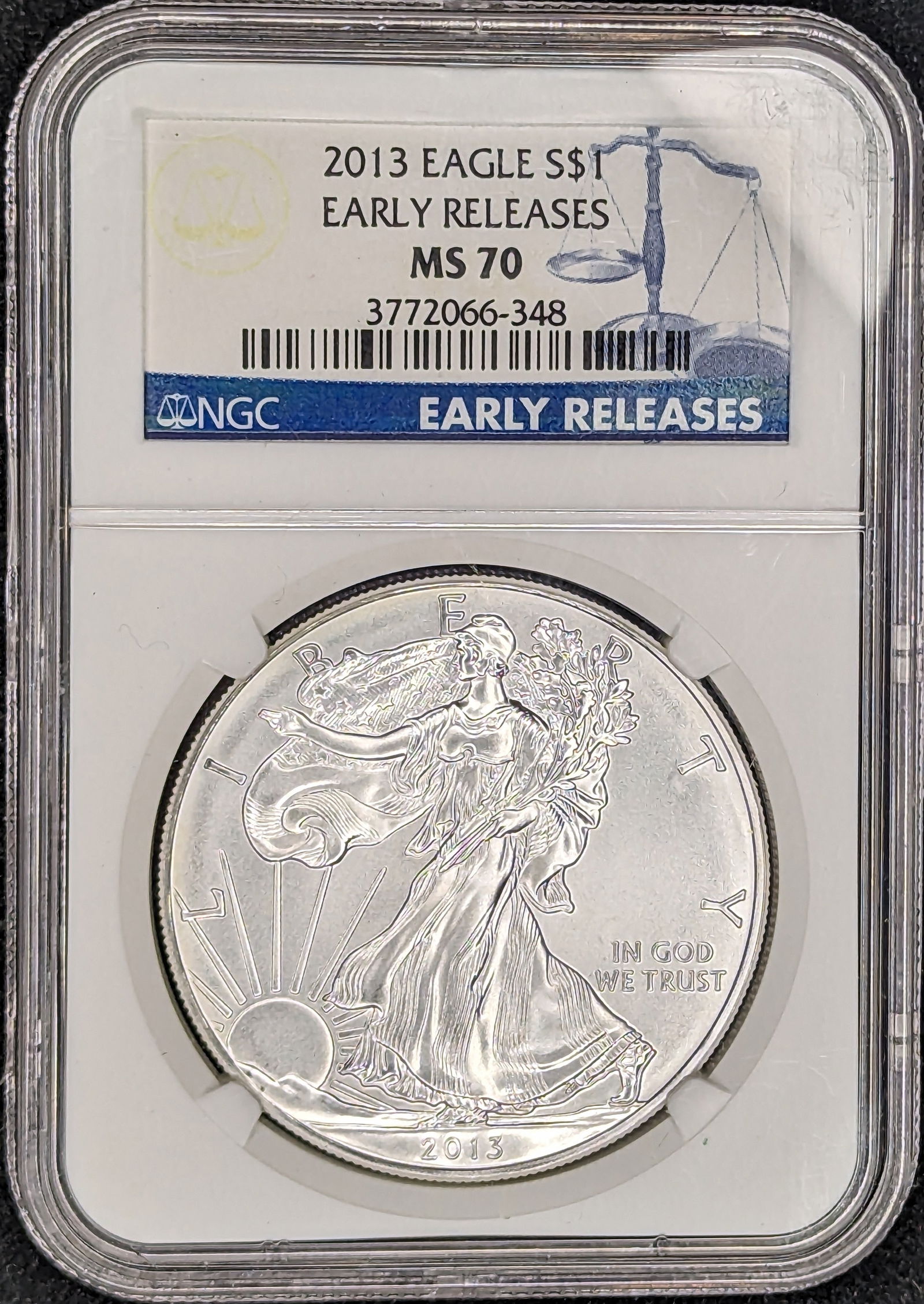 2013 Silver Eagle Coin NGC MS70 (1 of 2)